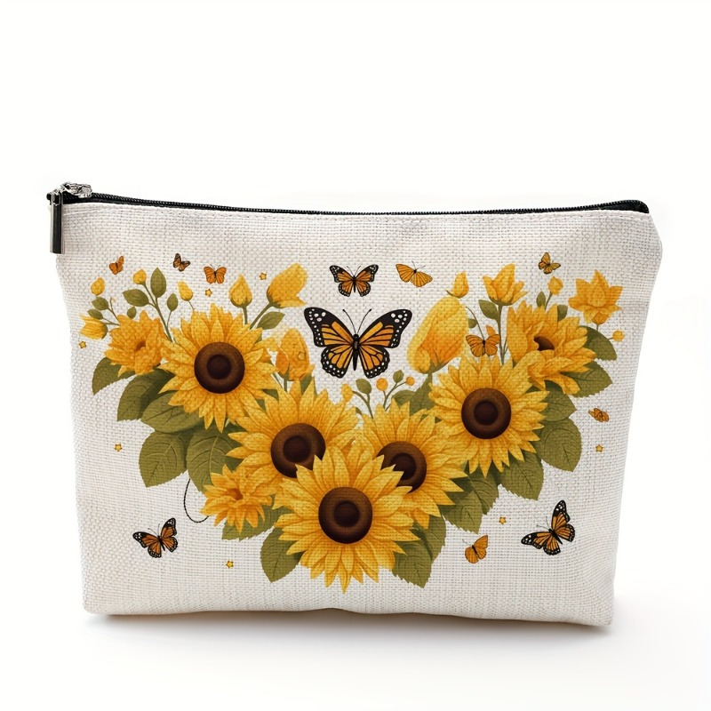 Women Bags Zip - Una bolsa de maquillaje de girasol