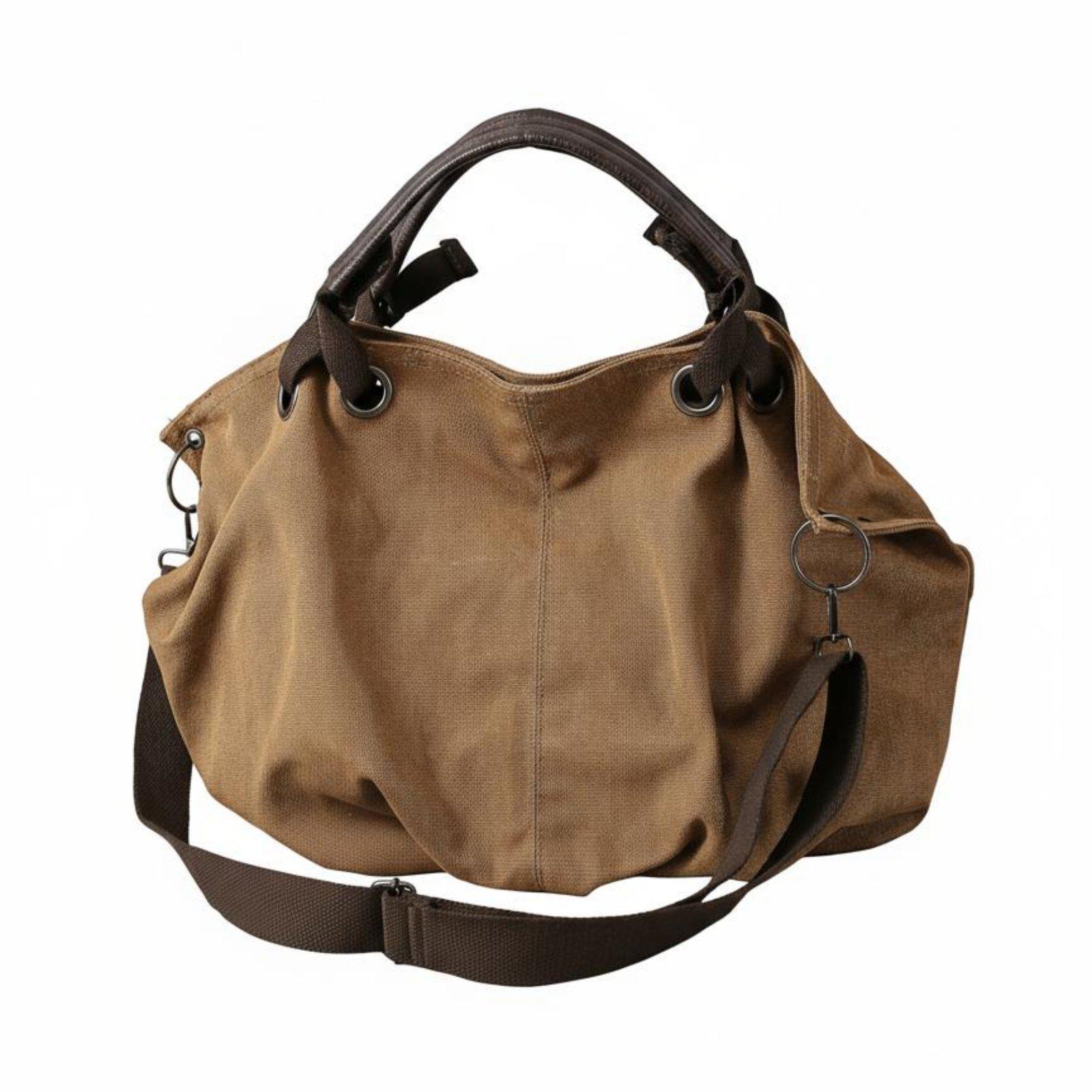 Women Bags For Office Use - Bolso bandolera grande de lona estilo