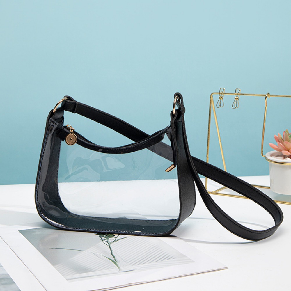 Jelly Bag Clear Pvc - Bolso Bandolera Impermeable, Portátil, de Gran