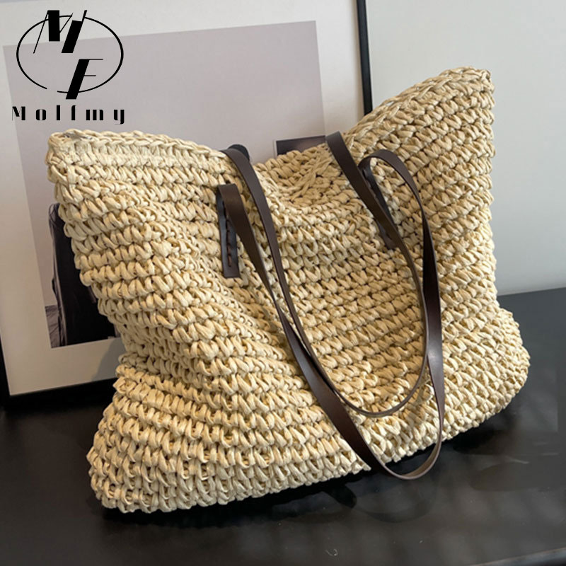 Women Bags Offers - Bolsos de mano tejidos de paja,