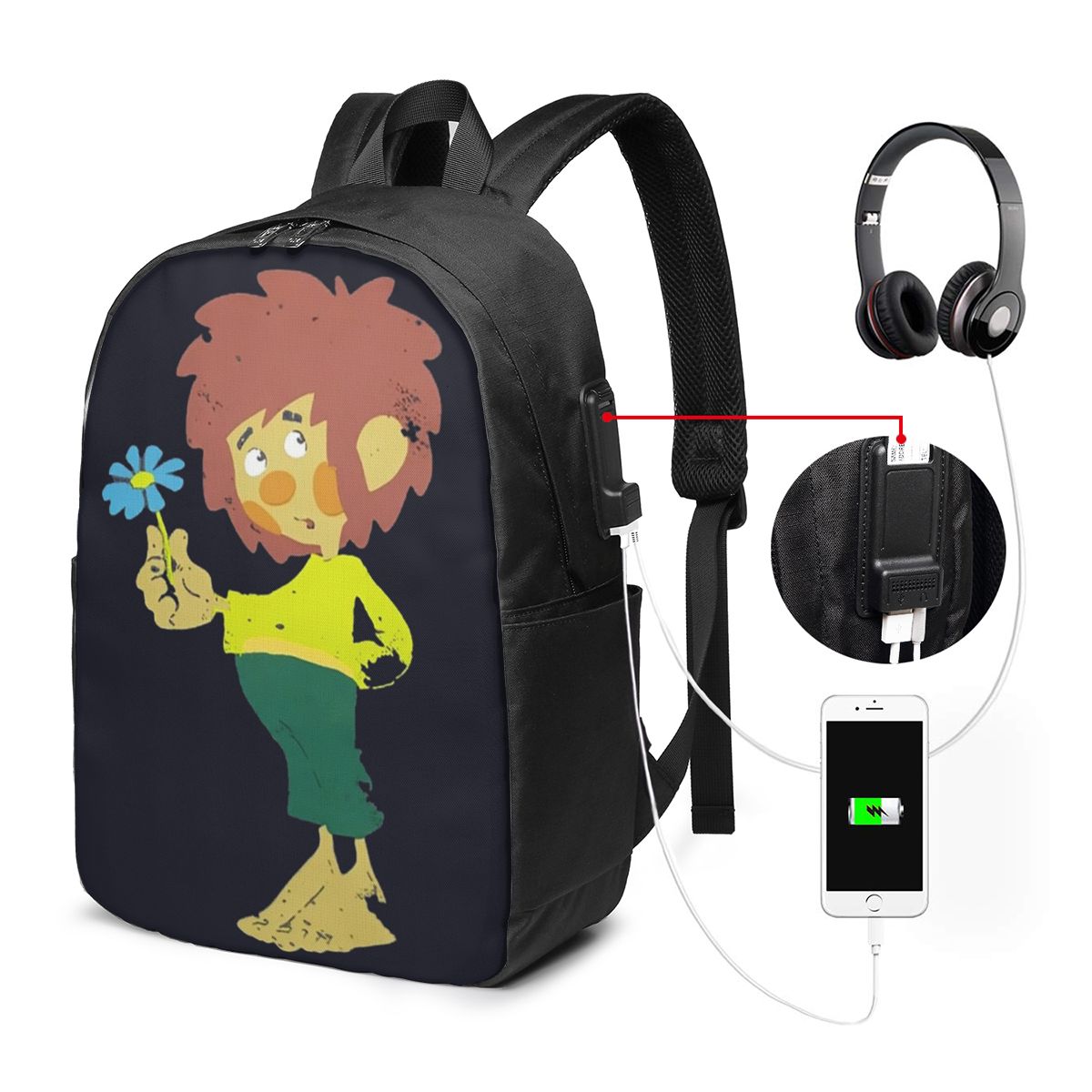 Women Bags College - Pumuckl Blume - Figur Mochila, bolso