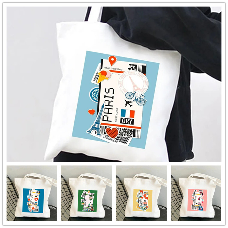 Women Bags Rome - Bolsa de Compras de Lona con