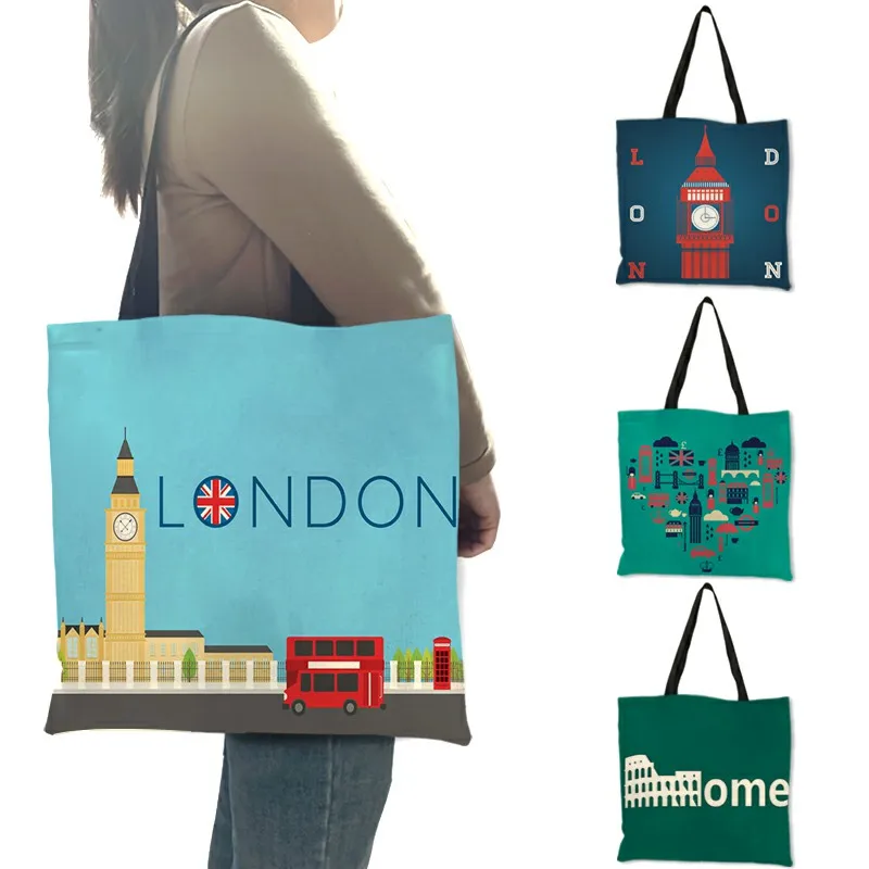 Women Bags Rome - Bolso de hombro de lino de
