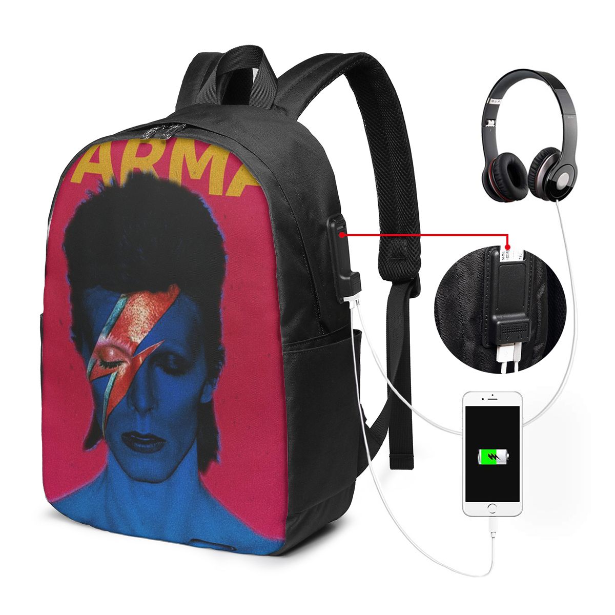 Women Bags College - Mochila Davids Bowied, bolsa de viaje