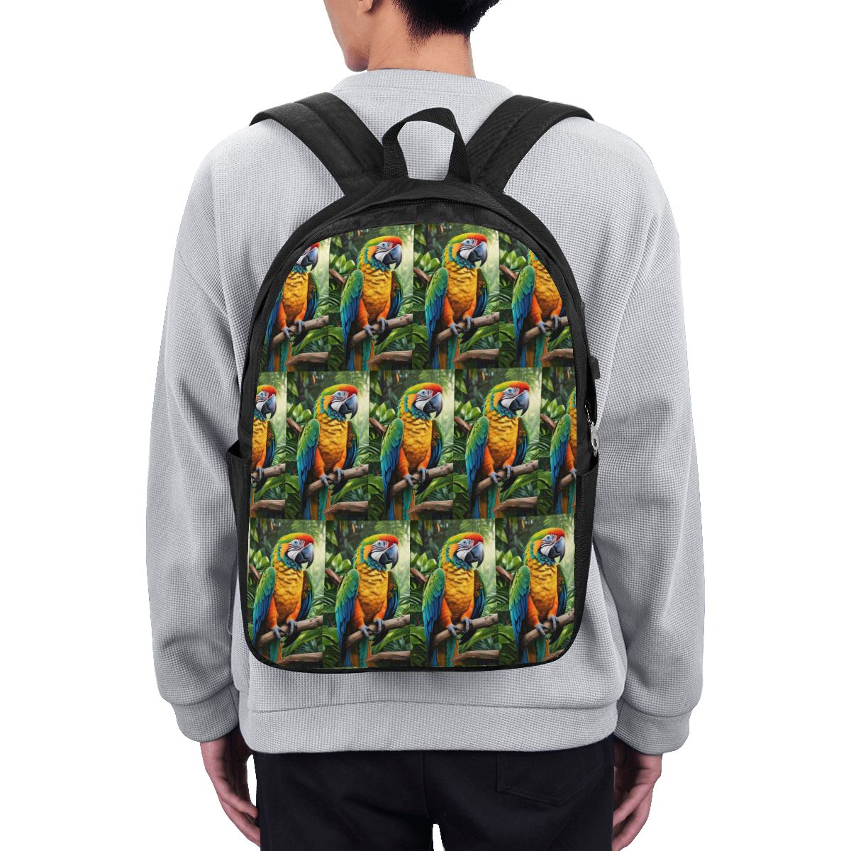 Women Bags College - Mochila con diseño de loros macaw,