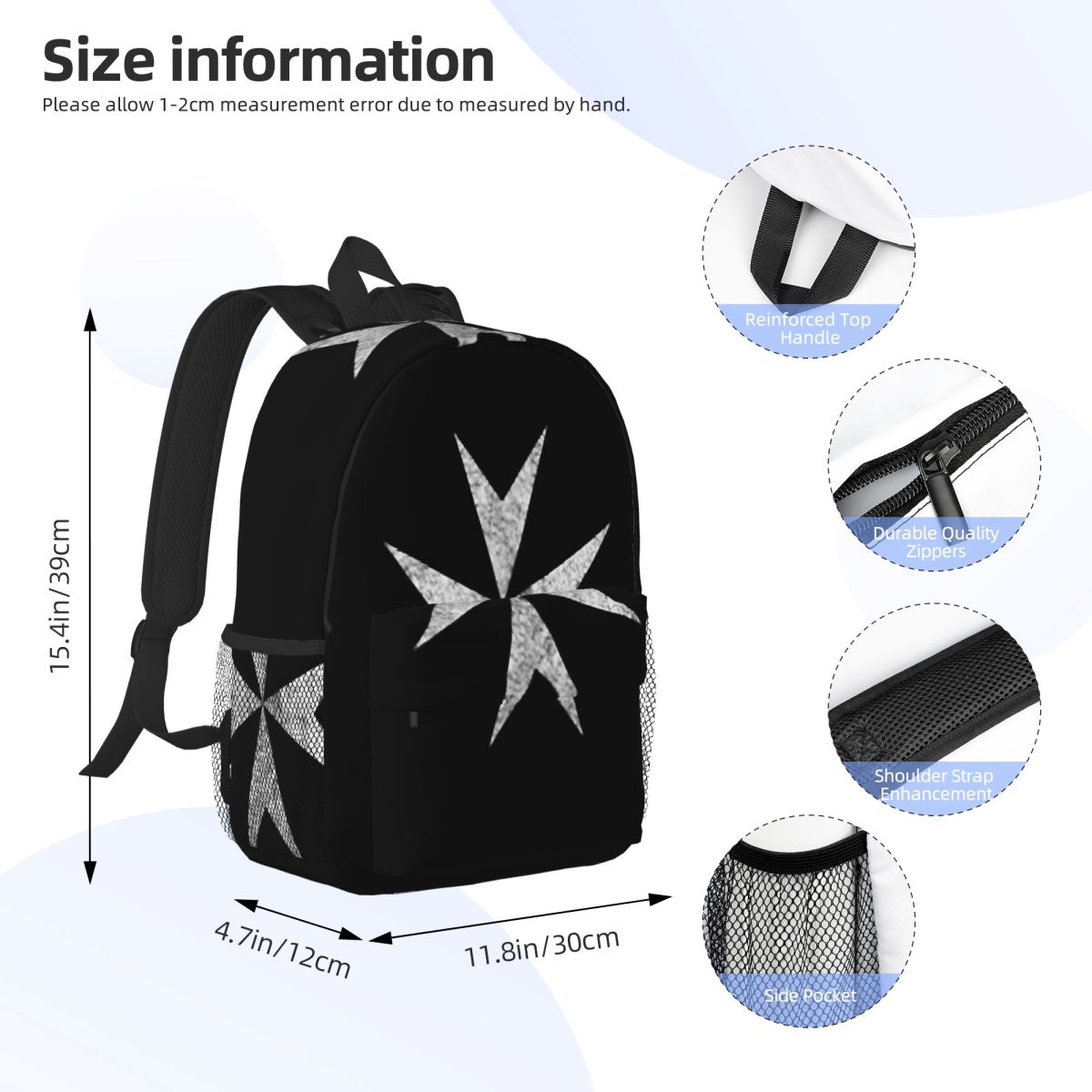 Mochila con cruz maltesa Hospi - Women Bags Malta reseña y precio