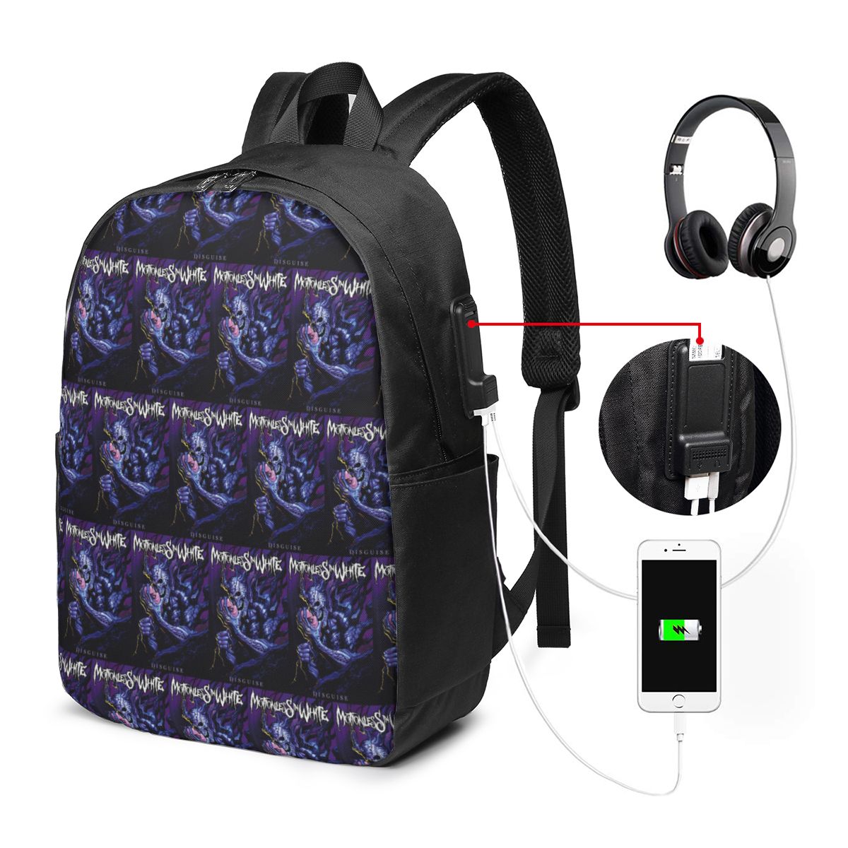 Mochila Motionless In White, b - Women Bags College reseña y precio