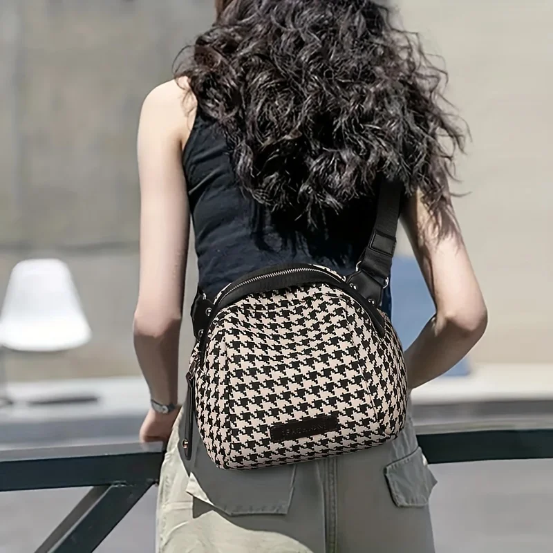 Bolso de lona de pata de gallo - Women Bags Zip reseña y precio