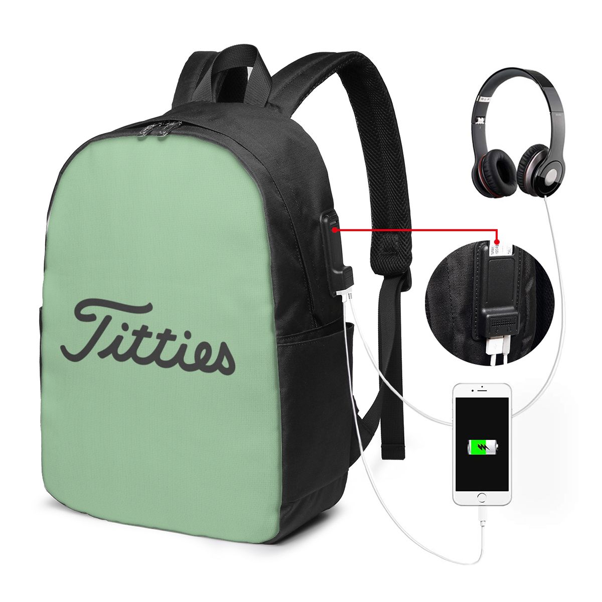 Mochila Titties Golf Ball, bol - Women Bags College reseña y precio