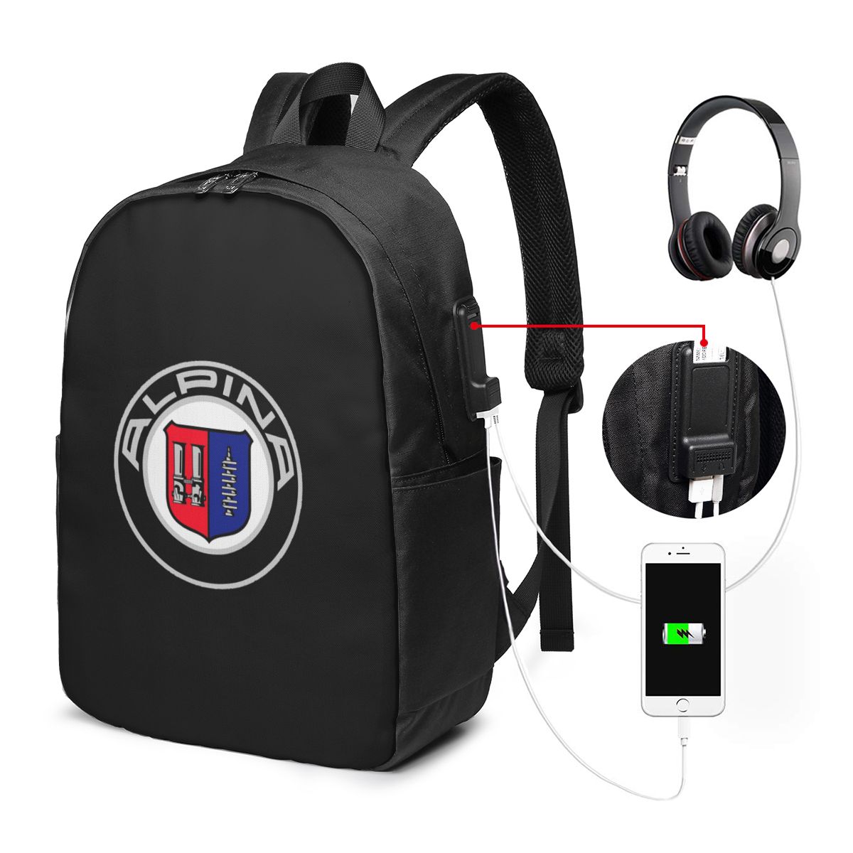 Alpina - Mochila con logotipos - Women Bags College reseña y precio