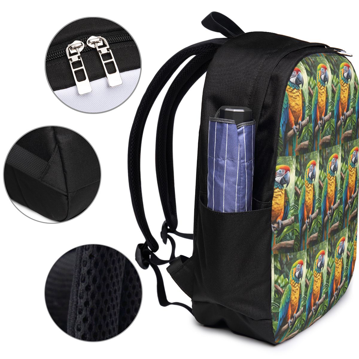 Mochila con diseño de loros ma - Women Bags College reseña y precio