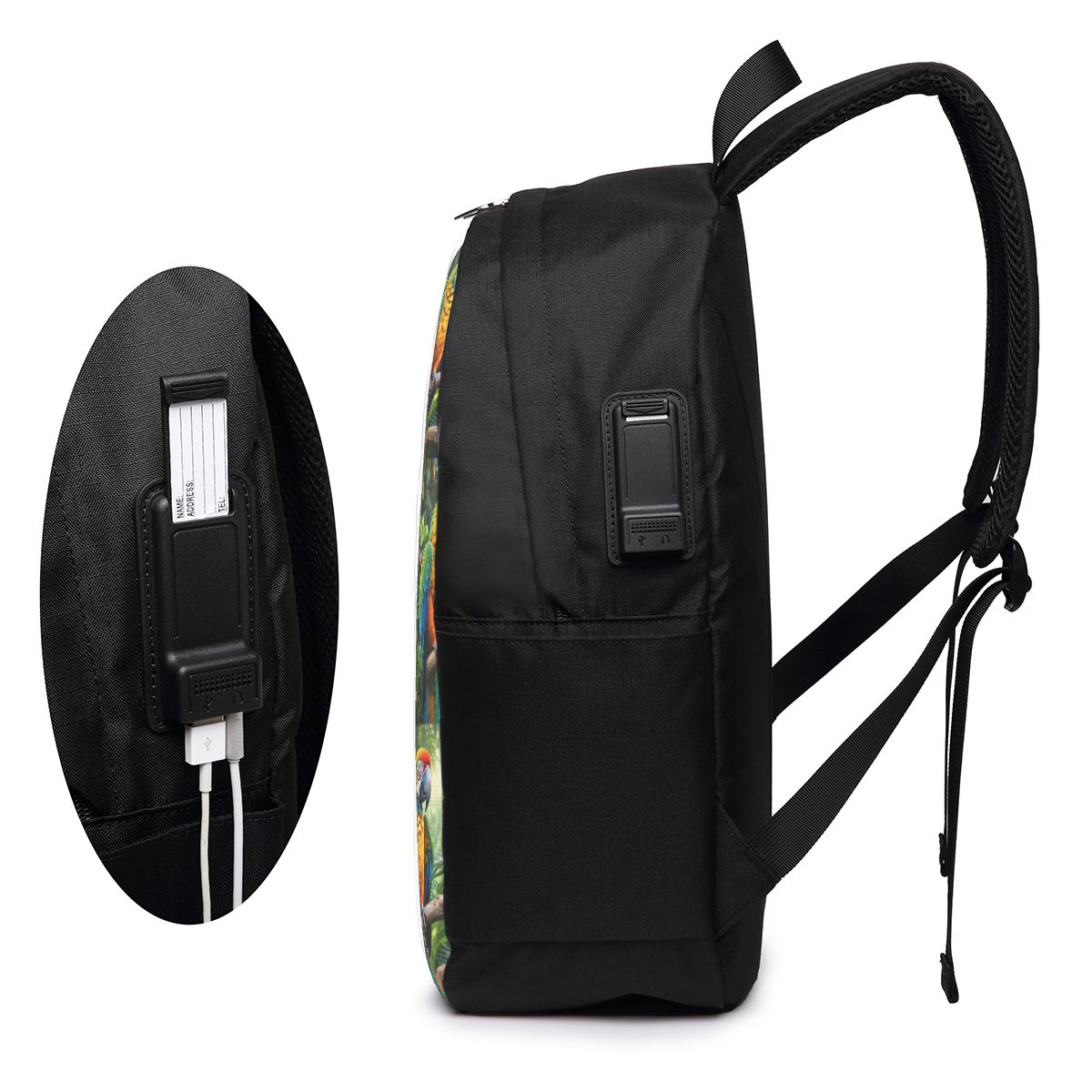 Mochila con diseño de loros ma - Women Bags College reseña y precio