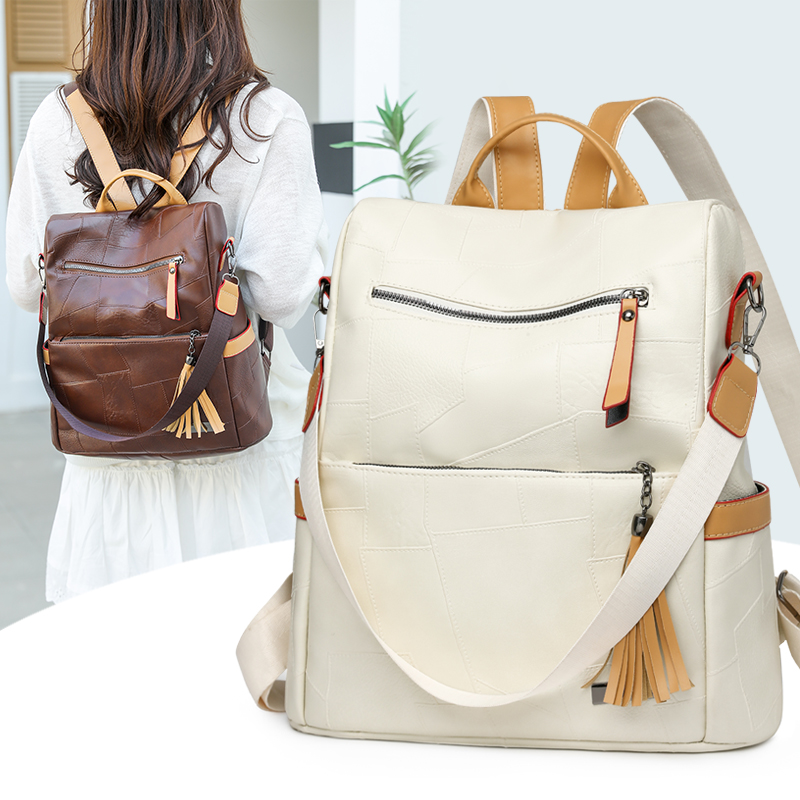 Mochila Vintage de cuero PU pa - Women Bags For Office Use reseña y precio