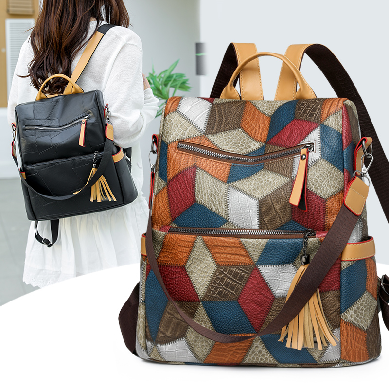 Mochila Vintage de cuero PU pa - Women Bags For Office Use reseña y precio