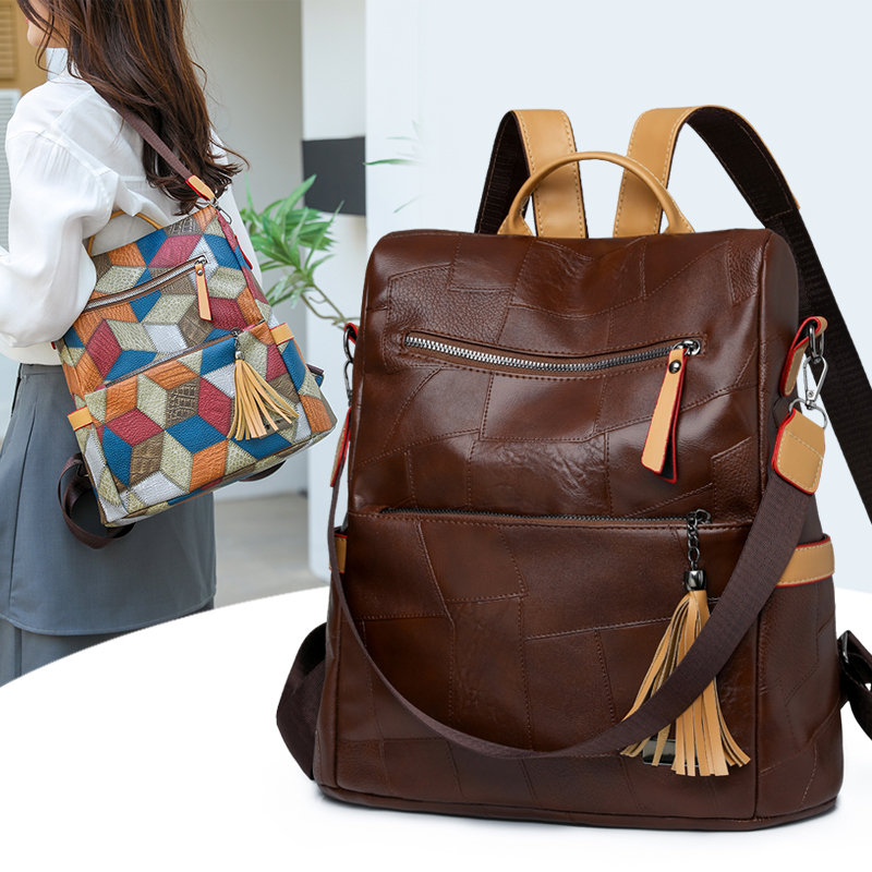 Mochila Vintage de cuero PU pa - Women Bags For Office Use reseña y precio