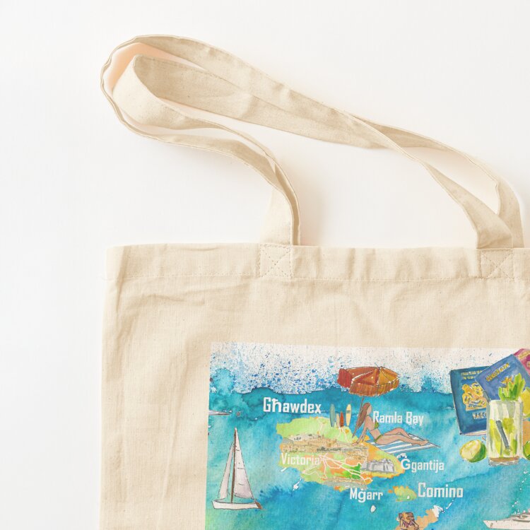 Bolsa de compras con mapa ilus - Women Bags Malta reseña y precio