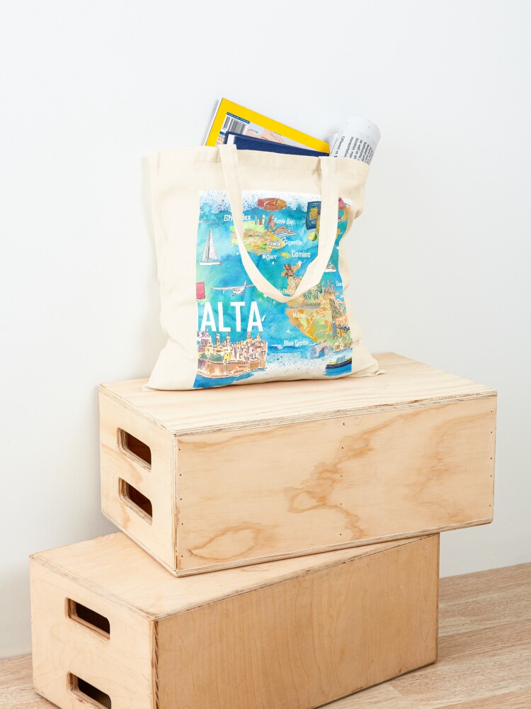 Bolsa de compras con mapa ilus - Women Bags Malta reseña y precio